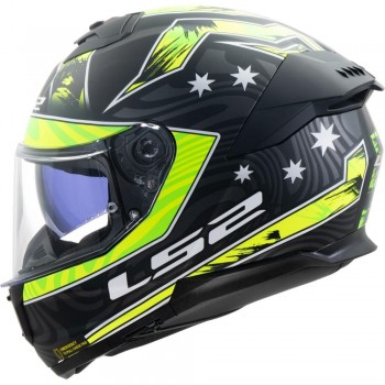 Casco LS2 FF808 Stream II Galdam Negro-Amarillo fluor mate