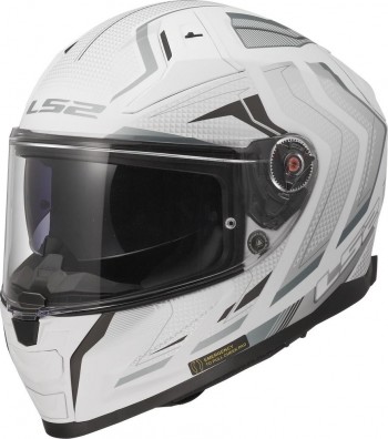 Casco LS2 FF811 Vector II Alizer Blanco-Plata