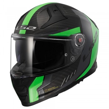 Casco LS2 FF811 Vector II Carbon Grid Negro-Verde