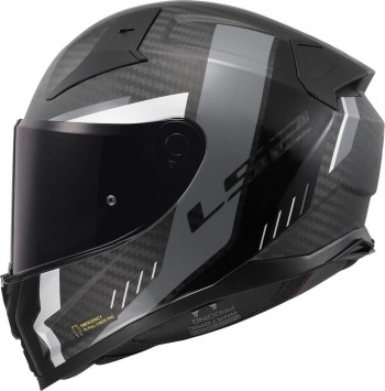 Casco LS2 FF811 Vector II Carbon Grid Negro-Gris