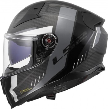 Casco LS2 FF811 Vector II Carbon Grid Negro-Gris