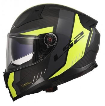 Casco LS2 FF811 Vector II Carbon Grid Negro-Amarillo