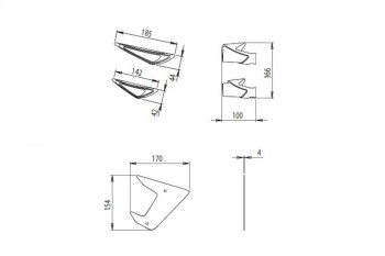 Alerones downforce laterales naked Yamaha MT-07 2021-2024 azules