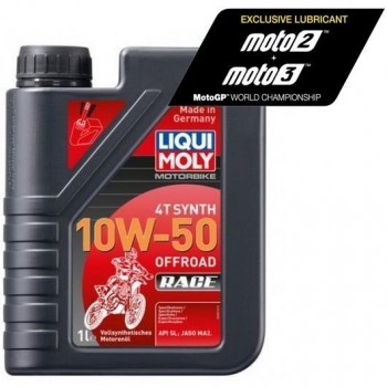 Botella de 1L aceite Liqui Moly 100% sintético 4T Synth 10W-50 Off road Race 3051