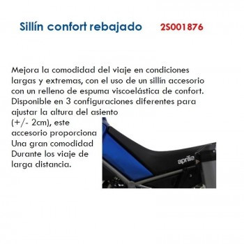 Sillín confort rebajado Aprilia Tuareg 660