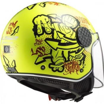 Casco LS2 OF558 Sphere Lux Skater amarillo fluor  Talla M