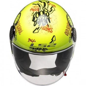 Casco LS2 OF558 Sphere Lux Skater amarillo fluor  Talla M