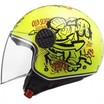 Casco LS2 OF558 Sphere Lux Skater amarillo fluor  Talla M