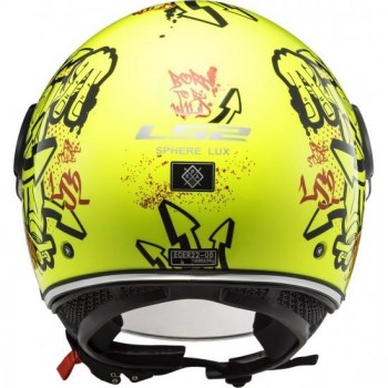 Casco LS2 OF558 Sphere Lux Skater amarillo fluor  Talla M