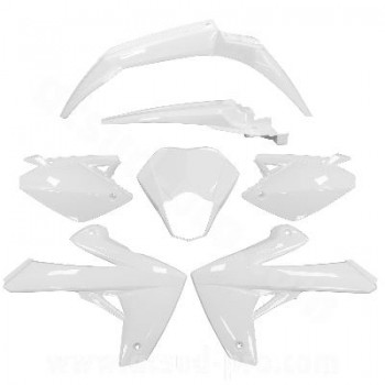 Kit plastica Rieju MRT50 2009-2024, Marathon 125 2022-2024, MRT125 2022-2024 blanca  (7 piezas)