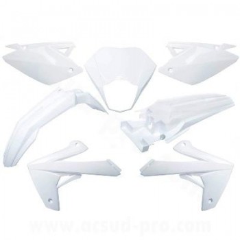 Kit plastica Rieju MRT50 2009-2024, Marathon 125 2022-2024, MRT125 2022-2024 blanca  (7 piezas)