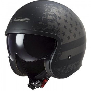 Casco LS2 OF599 Spitfire II Black Flag