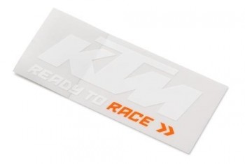 Adhesivo KTM Logo Blanco-Naranja