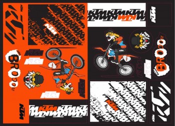 Hoja adhesivos KTM Team