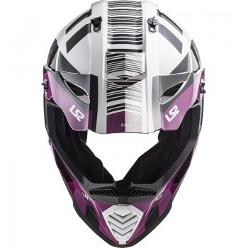 Casco LS2 MX437 Fast Evo Xcode blanco violeta brillo  Talla L