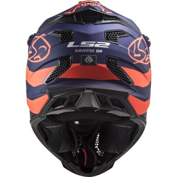 Casco LS2 MX700 Subverter Cargo azul mate-naranja fluor  Talla M