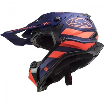 Casco LS2 MX700 Subverter Cargo azul mate-naranja fluor  Talla M