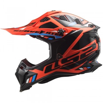 Casco LS2 MX700 Subverter Stomp naranja fluor-negro  Talla XL