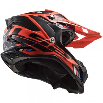 Casco LS2 MX700 Subverter Stomp naranja fluor-negro  Talla XL