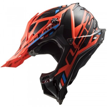 Casco LS2 MX700 Subverter Stomp naranja fluor-negro  Talla XL