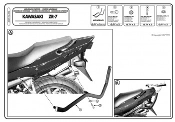 Soporte baul Givi Kawasaki ZR7 1999-2004