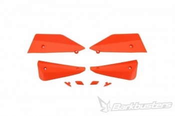 Kit deflectores y conectores Barkbusters Sabre naranjas