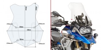 Cupula BMW R1200GS /Adventure 2014-2018, R1250GS /Adventure 2019-2023 Givi alta ahumada