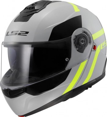 Casco modular LS2 FF908 Strobe II Autox Gris-Amarillo Talla XL