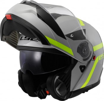 Casco modular LS2 FF908 Strobe II Autox Gris-Amarillo talla M