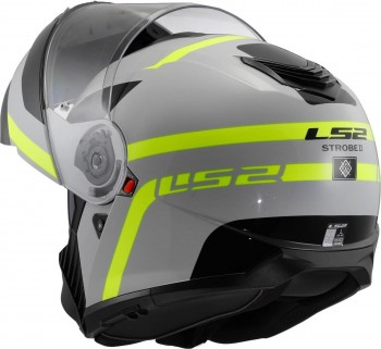 Casco modular LS2 FF908 Strobe II Autox Gris-Amarillo talla M