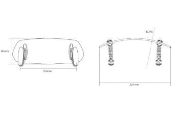 Visera multiregulable 220x90mm fijada con tornillos Puig ahumada