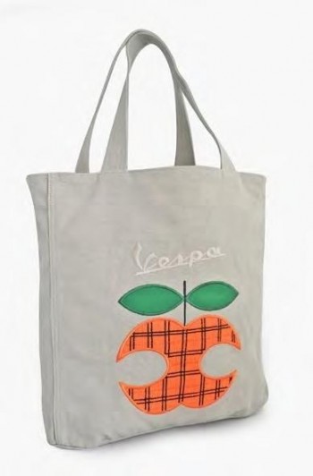 Bolsa tote compra Vespa gris manzana