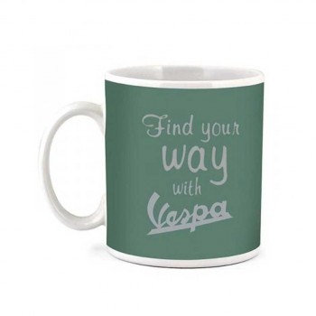 Taza cafe ceramica Vespa Way verde