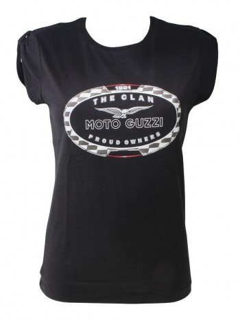 Camiseta Moto Guzzi The Clan negra lady Talla M