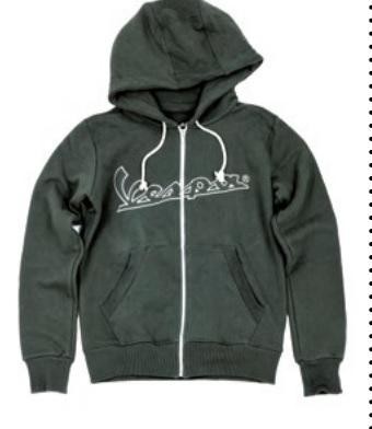 Sudadera con cremallera y capucha Vespa verde lady Talla M