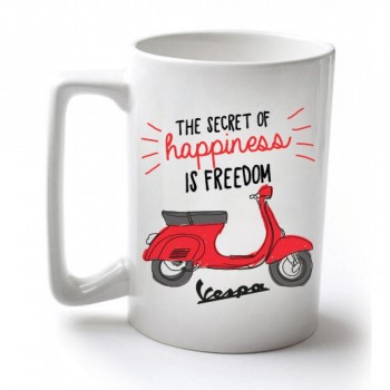 Taza Vespa Happiness blanca