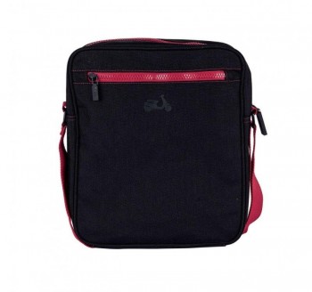 Bolso bandolera Vespa Book Negro-Fucsia