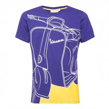 Camiseta Vespa 70 Years Young Purpura hombre Talla XL