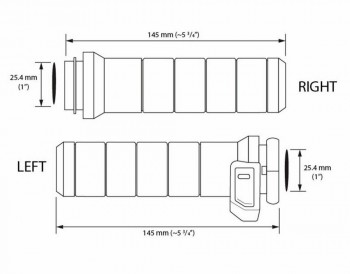 Puños calefactables Koso Titan-X, con interruptor de pulgar integrado (Harley Davidson)