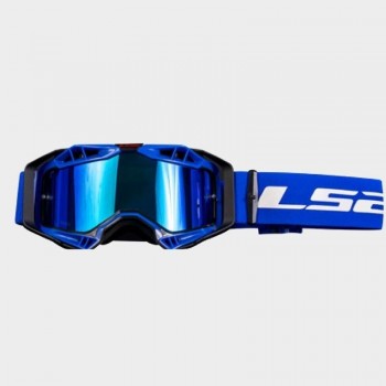 Gafas LS2 Aura Pro Negro-Azul lente iridium