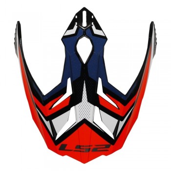 Visera casco LS2 MX701 Focus Azul-Blanco-Rojo