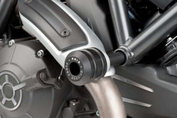 Protector motor VINTAGE Ducati SCRAMBLER C/negro-plata
