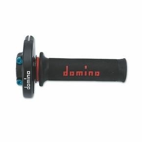 Acelerador rápido Domino monocilindrico con puños rojo/negro 3476.03