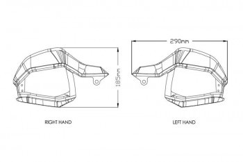 Extensiones paramanos originales Honda CRF1000L Africa Twin 2016-2019 transparentes