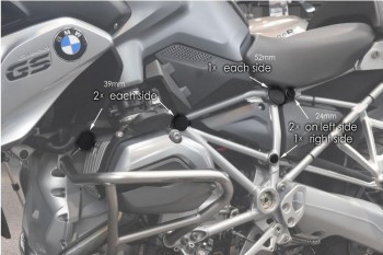 Tapones chasis BMW R1200GS /Adventure 2013-2018, R1250GS /Adventure 2019-2024