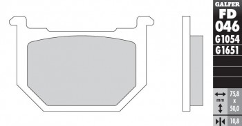 Pastillas de freno Galfer 046 negras