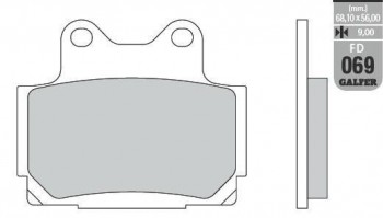 Pastillas de freno Galfer 069 negras