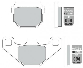 Pastillas de freno Galfer 094 negras