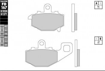 Pastillas de freno Galfer 167 oro sinterizadas