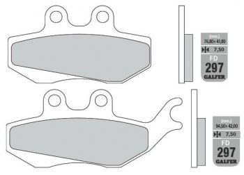 Pastillas de freno Galfer 297 negras